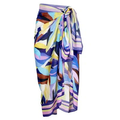 Seafolly Tropfest Pareo Sarong True Navy In Blue