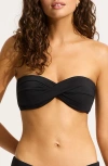 SEAFOLLY SEAFOLLY TWIST FRONT BANDEAU BIKINI TOP