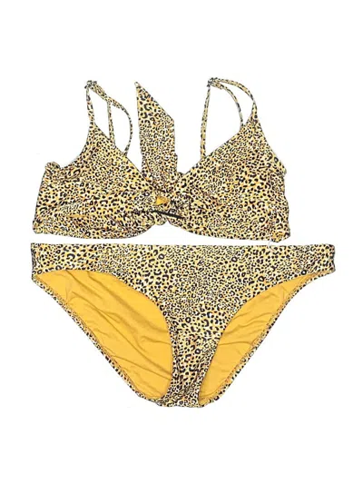 Pre-owned Seafolly Two Piece Swimsuit In Yellow