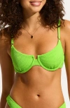 Seafolly Underwire Bikini Top In Jasmin Green