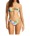 Seafolly Ciao Bella Underwire Bra Bikini Top In White In Blue