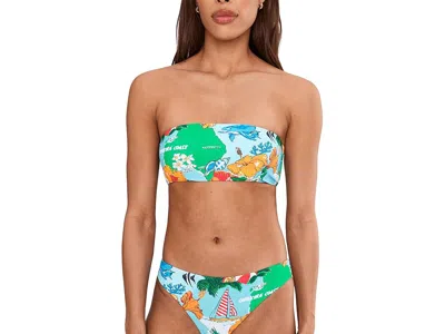 Seafolly Viva Vacation Bandeau In Green