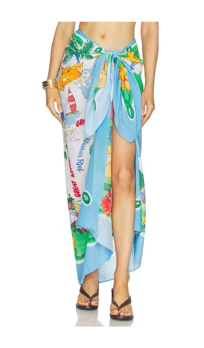 Seafolly Viva Vacation Sarong In Blue