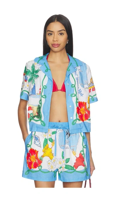 Seafolly Viva Vacation Shirt In Blue