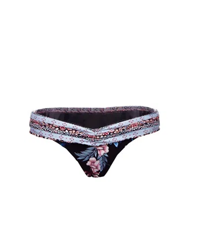 Seafolly Water Garden V High Cut Bottom In Black