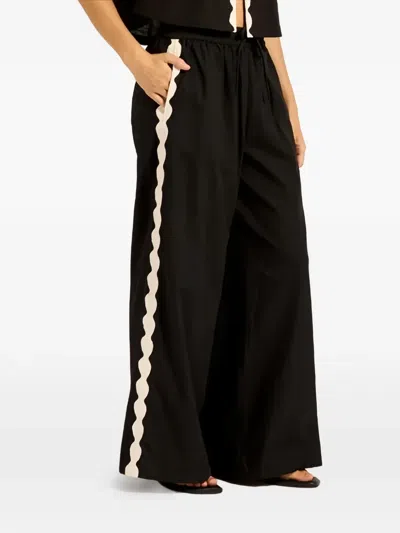 Seafolly Wide Leg Palazzo Pants In Black