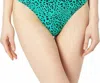 Seafolly Wild Ones High Waist Bikini Bottom In Jade