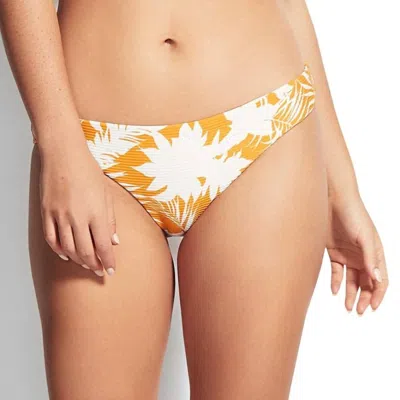 Seafolly Wild Tropics Hipster Bikini Bottom In Saffron In Yellow