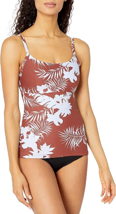 Seafolly Wild Tropics Tankini Top In Amber In Animal Print