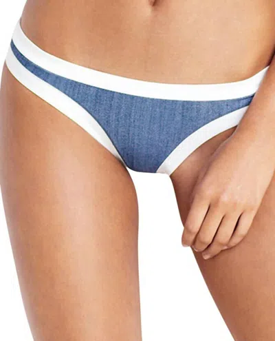 Seafolly Women's Block Party Hipster Bikini Bottom In Sea Denim In Multi