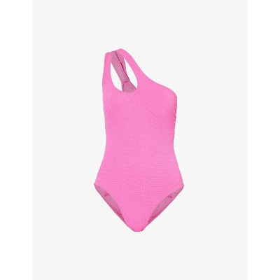 Seafolly Womens Fuchsia Rose Sea Dive Padded-cups Swimsuit