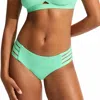 Seafolly Women's Multi Strap Bikini Bottom In Mint In Green
