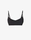 Seafolly Sea Dive Textured Bralette Bikini Top In Black