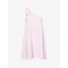 Seafolly Womens Blossom One-shoulder Asymmetric-neckline Linen-blend Mini Dress