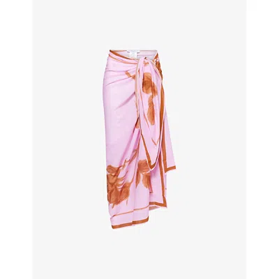 Seafolly Womens Blossom Rococo Printed Cotton Sarong