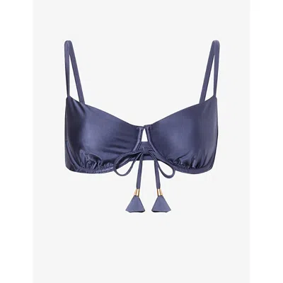 Seafolly Womens Blue Indigo Belle Underwire Bikini Top