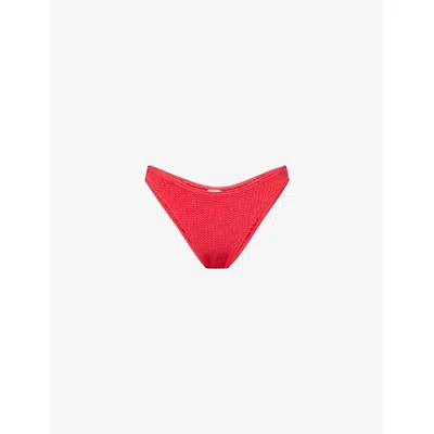 Seafolly Womens Chilli Red Sea Dive Mid-rise Bikini Bottoms