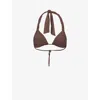 Seafolly Womens Collective Triangle Bikini Top Dark Chocolate