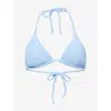 Seafolly Womens Cornflower Sea Dive Triangle Bikini Top In Blue