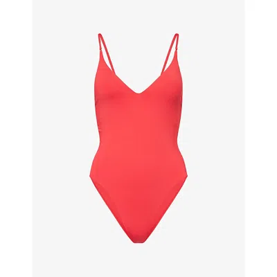 Seafolly Womens Cosmo Red Collective V-neck Swimsuit