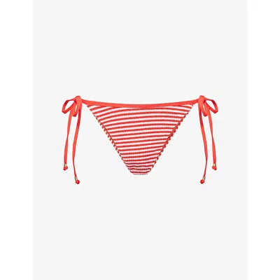 Seafolly Womens  Clubhouse Tie-side Rio Bikini Bottoms In Orange