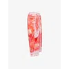 Seafolly Womens Flame Marbella Printed Cotton Sarong