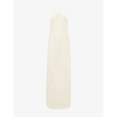 Seafolly Womens Isla Palm Knitted Maxi Dress Ecru
