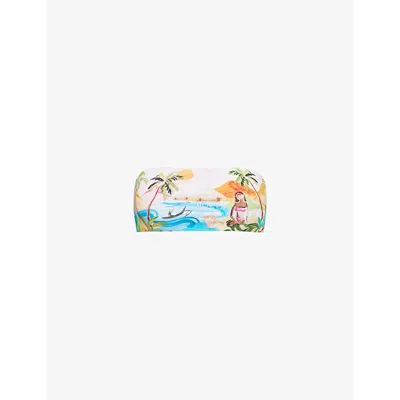 Seafolly Womens Turquoise South Pacific Bandeau Bikini Top