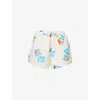 Seafolly Womens Ecru Sunset Printed Linen-blend Shorts