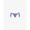 Seafolly Womens  Bella Side-tie High-leg Bikini Bottoms In Ultramarine