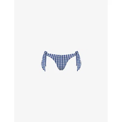 Seafolly Womens  Bella Side-tie High-leg Bikini Bottoms In Ultramarine