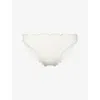 Seafolly Womens Vanilla Daydreamer Broderie-anglaise Bikini Bottoms In White