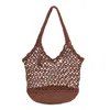 Seafolly Woven Tassel Tote Chocolate In Brown