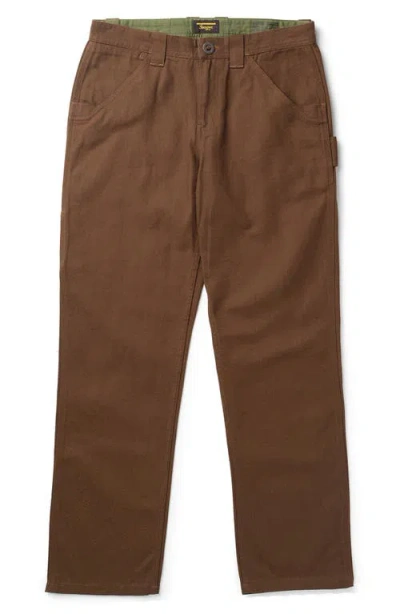 Seager Co. Seager Co Bison Cotton Canvas Carpenter Pants In Brown