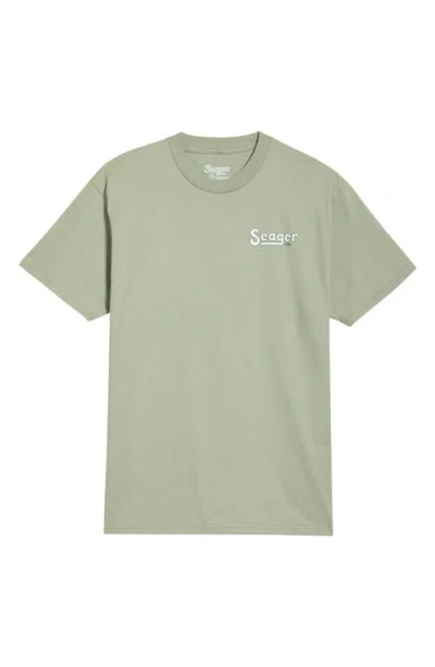 Seager Co. Seager Co Drifting The West Cotton Graphic T-shirt In Green