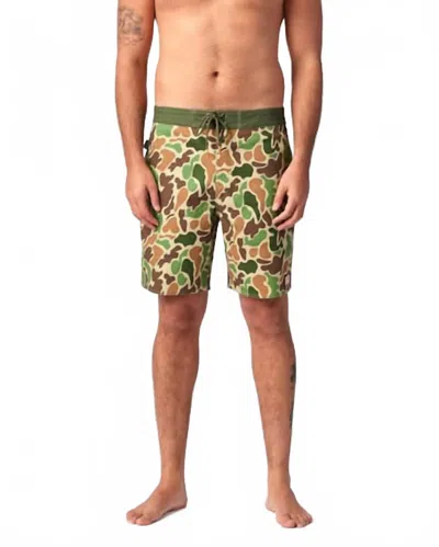Seager Co. Goldmine Drawstring Trunks In Duck Camo In Multi