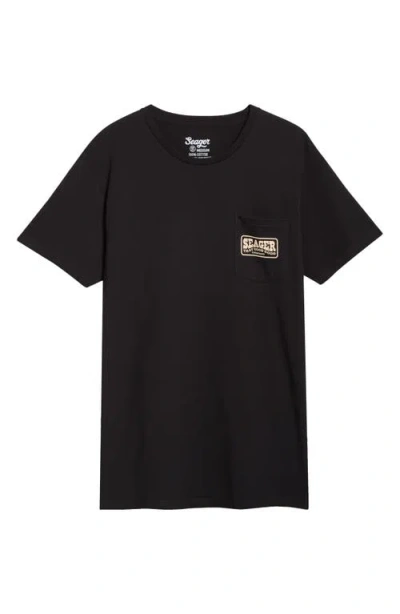 Seager Co. Seager Co Good Good Cotton Graphic Pocket T-shirt In Black