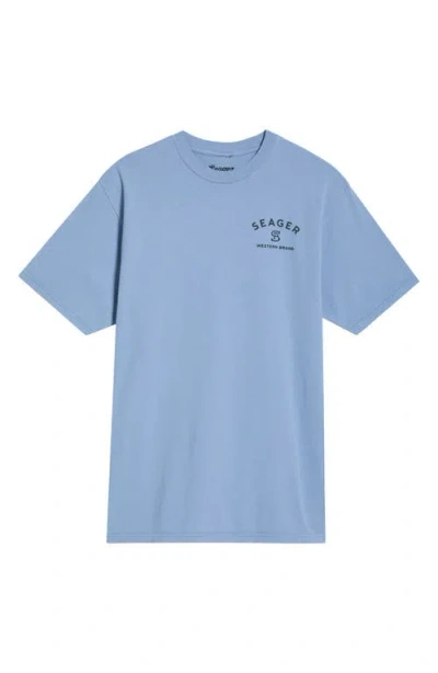 Seager Co. Seager Co Logo Graphic T-shirt In Blue