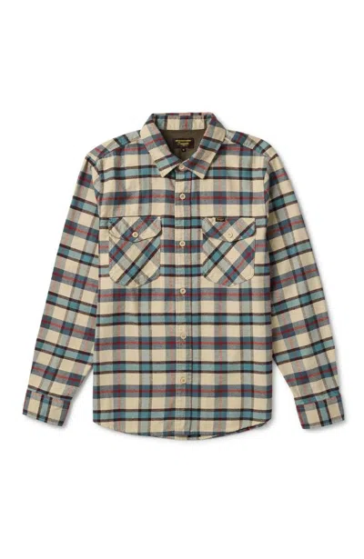 Seager Co. Men's Calico Flannel Shirt In Cream Plaid In Multi