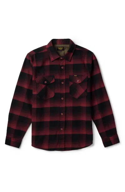 Seager Co. Men's Calico Flannel Shirt In Red Rock Plaid In Burgundy