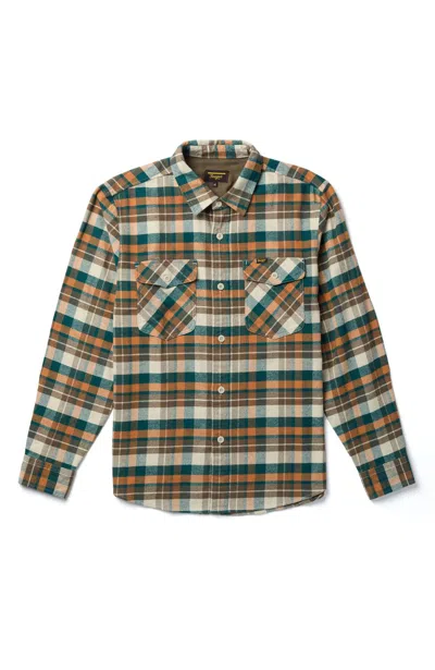 Seager Co. Men's Calico Flannel Top In Olive Harvest In Multi