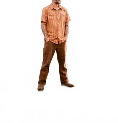 Seager Co. Men's El Ranchero Short Sleeve Shirt In Desert Rust In Brown