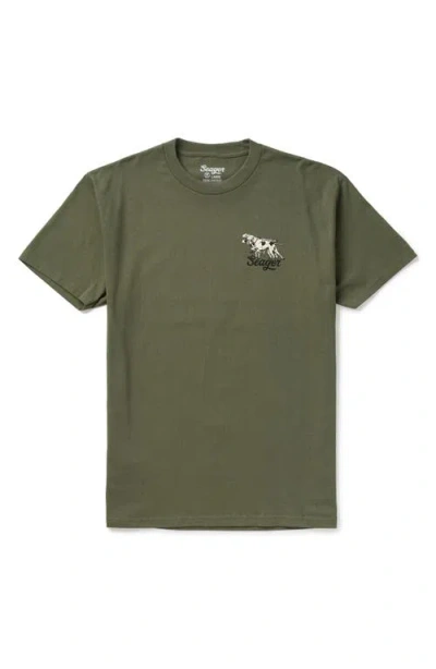Seager Co. Seager Co Pointer Cotton Graphic T-shirt In Green