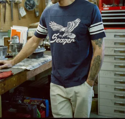 Seager Co. Riggins Crew Tee Top In Navy In Blue