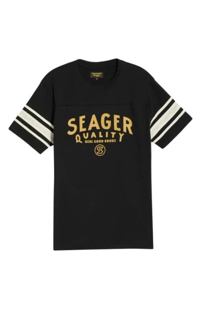 Seager Co. Seager Co Riggins Slub Logo Graphic T-shirt In Black