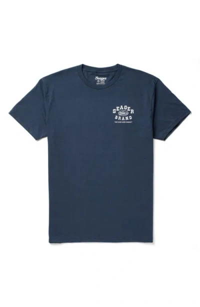 Seager Co. Seager Co Saloon Cotton Graphic T-shirt In Blue