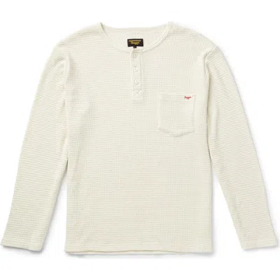 Seager Co. Seager Co Sawpit Long Sleeve Cotton Thermal Henley In White