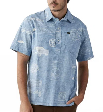 Seager Co. Schooner 3/4 Button Top In Blue