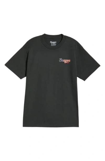 Seager Co. Seager Co Usa Russ Cotton Graphic T-shirt In Black