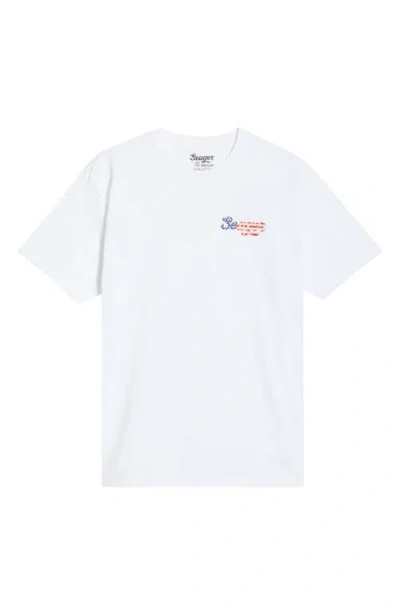 Seager Co. Seager Co Usa Russ Cotton Graphic T-shirt In White